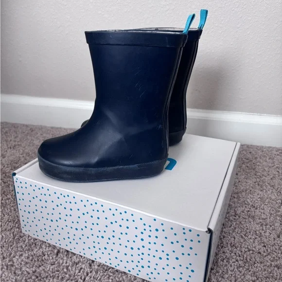 Navy Blue Waterproof Rain Boots - Picture 3 of 5